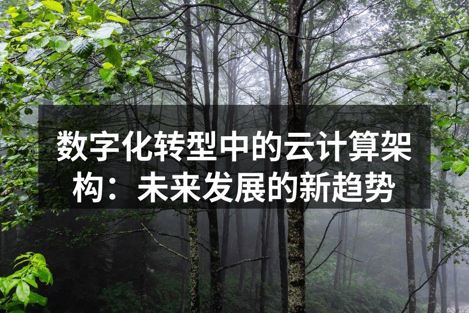 数字化转型中的云计算架构:未来发展的新趋